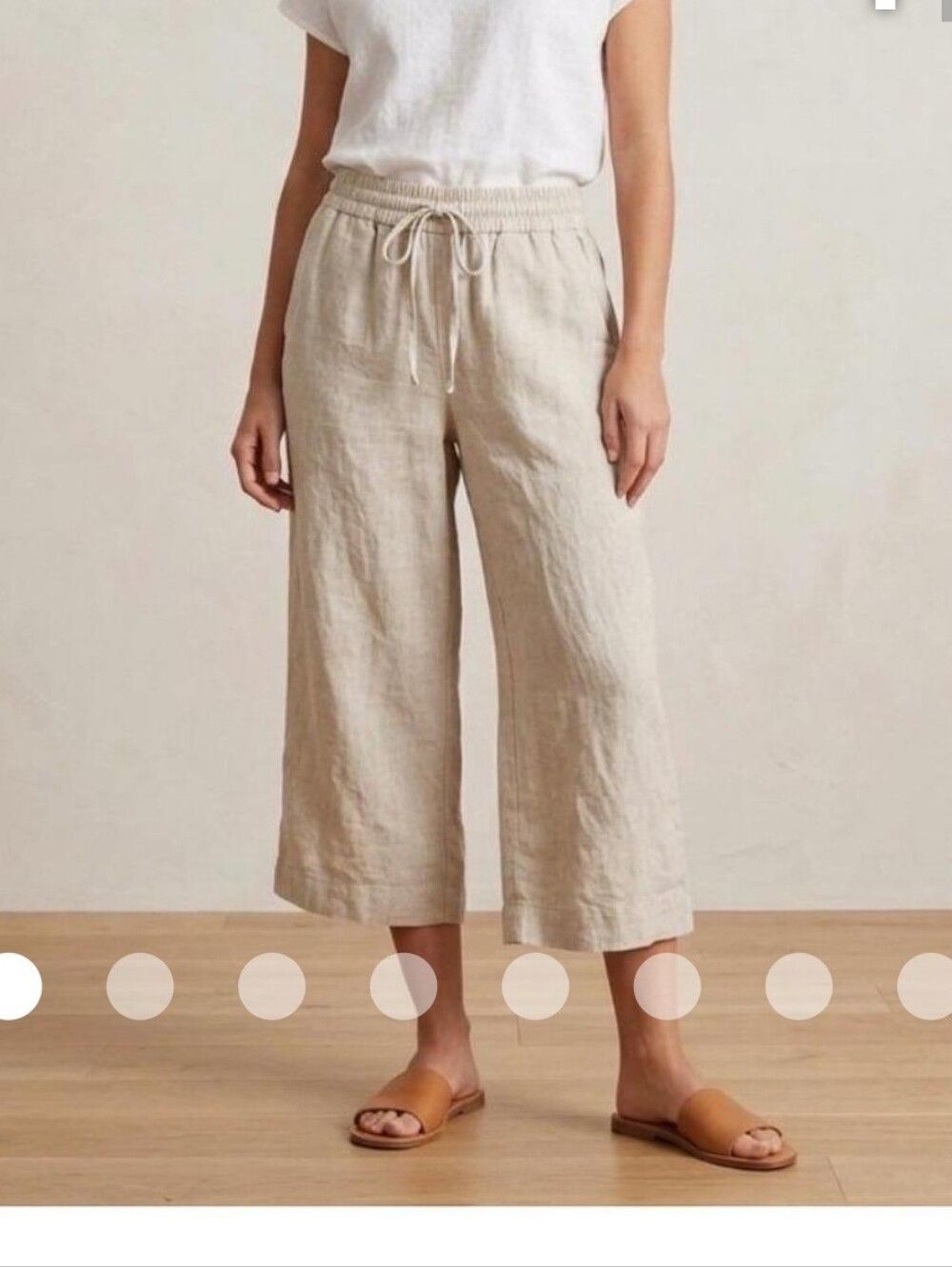 Gap XL Beige Linen Pants Cropped